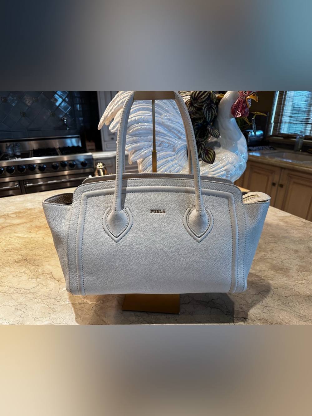Furla Cream College Tote Bag, GUC/COA